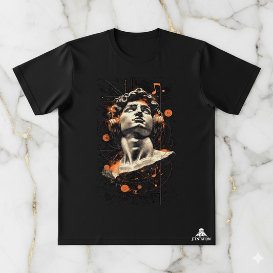 David with Headphones – Modern Renaissance Tee