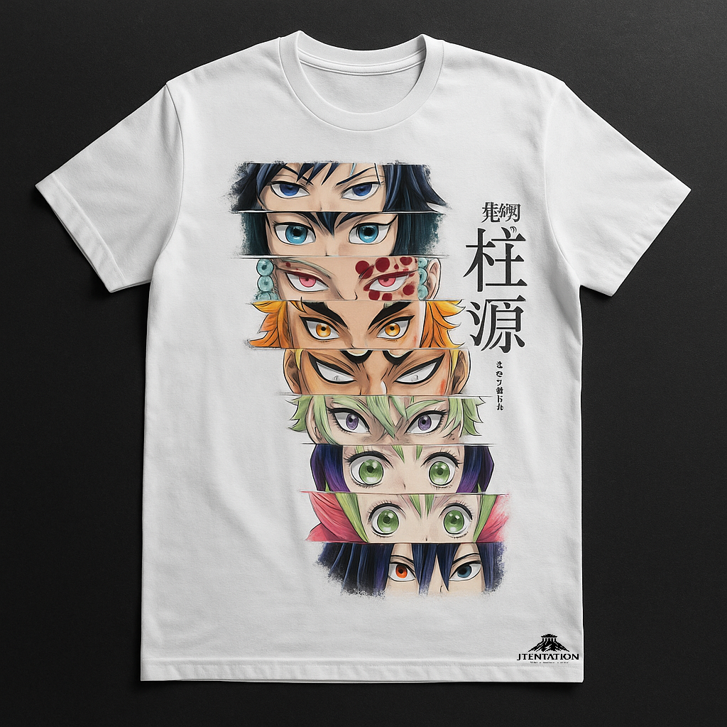 Premium Hashira Eyes T-Shirt – Demon Slayer Collection