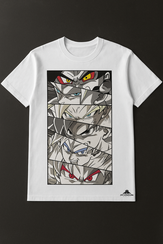 Premium Goku Eyes Panels T-Shirt – Dragon Ball Edition